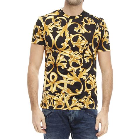 versace gold tshirt|Versace men's t shirts.